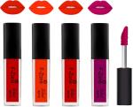 OUR BEAUTY Multicolor Kiss Proof Velvet Matte Liquid Lipstick 100, 16 Ml (Pack Of 4)