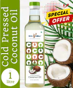 KEW MILLER - Cold Pressed/ Wood pressed Pure Coconut Oil - 1 Ltr | Thenga ennai | Chekku oil