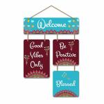 RHT Welcome Quote Decorative Wall Art MDF Wooden Wall Hanger for Living Room | Bedroom | Home Decor | Office | Gift| Wall Hanging For Home Decoration | Modern Art (WH_6509N)
