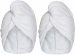Reny Trade | Cotton Hair Towel Wrap, 3 Pack Soft Hair Head Twist Turban Salon (White, 3)