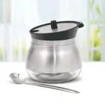 MILTON PlasticTreo Ghee Dani Storage Jar with Spoon, 270 Ml, Silver