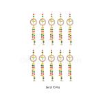 DIPTI HANDICRAFT tage Backdrop Decoration Items Sets for Festivals, Pooja, Haldi, Mehandi, Anniversary, Wedding DIY Decoration Kits Latkan,jumar,toran,kodi toran ,sathiya, chaklo ( pack of 10 )