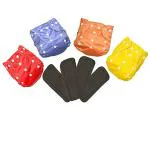 DOMENICO Washable Cloth Diapers with Insert 20 x 14 x 4 cm (Pack of 8)