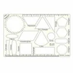 Pmw - Geometry Template - Contains 16 Geometrical Shapes - Pack of 1