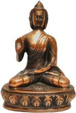 Webelkart Black Matel Spiritual Lord Gautam Buddha Showpiece - 26.67 cm (Aluminium, Brown)
