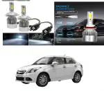 Feelitson White Car C6 H4 Compact Design 36W/3800Lm Led Headlight For Maruti Suzuki Swift Dzire New (Pack Of 2)