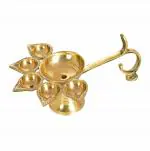 NAVYAKSH panchmukhi aarti Diya 7 inch | Panch aarti Diya Brass Big | Brass aarti Diya