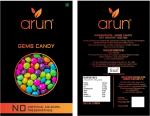 Arun Chocolate Gems Candy 400gr Chocolate Flavor Candy