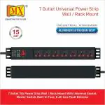 MX 7 Outlet 15 AMP Universal Socket Extension Board with Child Safety Shutter,(MX-2810_1.5m)