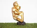 BECKON VENTURE Valentine Romentic Love Couple Statue for home decor (BVnewromanticcouplefullgold)