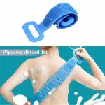 Krifton Silicone Body Back Scrubber Double Side Bathing Brush for Skin Deep Cleaning Massage