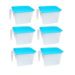 Mintblues Air Tight Unbreakable Big Size 1100 ml Square Shape Kitchen Storage Container (Set of 6)