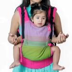 Anmol Baby Ergonomic Adjustable Baby Carrier Flexy Antara Pink - 100% Handwoven Cotton Newborn to Toddler Stages - 1 Day to 3 Years, 3-20kg (Antara Pink)