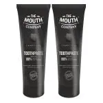 The Mouth Company Activated Charcoal Toothpaste for Deep Cleansing & Teeth Whitening, 100% Vegan 75 g (Pack Of 2)