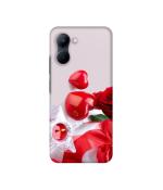 Casotec Red Rose Heart Valentines Couple Design 3D Printed Hard Back Case Cover for Realme C33 4G