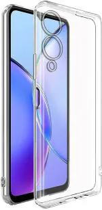 BINTAGE Back Cover for Vivo Y28 5G (Transparent, Flexible)