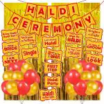 Zyozique 43 Pcs Combo Mehandi Props For Photoshoot/Mehandi Decoration For Wedding/Mehandi Decoration For Wedding Backdrop/Haldi Props For Bride And Fa