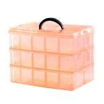 KARTUNBOX Plastic Multi Utility Storage Box with 3 Removable Layers for Jewellery (Multicolor) (Storage Box 30 Grid)