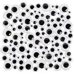 aizelX 200 pcs 5 sizes moving eyes googly eyes wiggle eyes doll eyes art and craft kit craft supply craft material google eyes googli eyes art craft Googly moving eyes B/W wiggle Eyes for Making Stuffed Soft Toys Dolls, Artistry