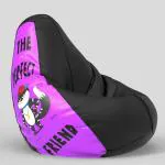 ComfyBean Bag with Beans Filled 4XL- Official: Honey Bunny Bean Bags - For Adults - Max User Height : 5.5-6 Ft.-Weight : 70-99 Kgs(Model: Printed - Honey Bunny-honey bunny - Art 5 - Black)