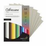 Paper Pep Colorissimi Grigio/Light Grey Unicolor A4 Size Card Stock 220 gsm (Pack of 15)