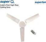 Superfan Super Q 3 Blades 1050 mm High Flow Energy Efficient 5 Star Rated BLDC Ceiling Fans, Rose Puff