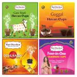 Hari Darshan Combo Sambrani Cup- 48 Cups | Devgandh Sambrani Cup|Cow Dung Dhoop |Guggal, Loban, Four-in One Floral Fragrance Dhoop for Pooja Havan-Pack of 4 (12 Cups Each, 1 Burner Plate/Pack)