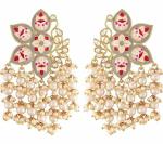 Gyaan Jewels Handmade Gold Plated Jhumki Earring Grey (Women and Girls)
