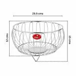 Unify Stainless Steel Fruit Basket for Dining Table - Multipurpose Vegetable Basket for Kitchen, Fruit Bowl, Stand for Counter Top, Onion Baskets for Storage, 26X15X12 Cm