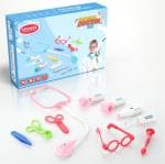 Aditi Toys Premium Doctor Set for Kids, Doctor Set with LED Light Instruments, Pretend Play Doctor Set for Kids Above 3 Years, 10 Piece Doctor Kit for Boys & Girls, BIS Approved. (Pink)