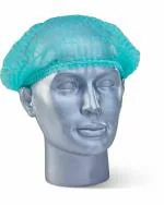 NUVO MEDSURG Disposable Bouffant Surgical Head Cap Pack Of 100 (Green)