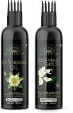 Desi Crew Bhringraj and Jasmine Hair Oil for Skin, Body and Hair Care 100 ml Each