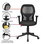 ZOWWI Premium Office Chair with Adjustable Height, Lumbar Support, and 360 Degree Swivel, for Ultimate Comfort and Productivity, Suitable for Home, Office, and Gaming, Black