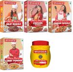 Wonder Mera Wala Meat Masala, Chicken Masala, Garam Masala, Curry Masala and Premium Hing (100g )(Combo Pack of 5)