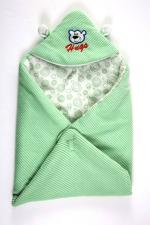 BABY ZONE Green Printed Microfiber Single AC Blanket (69 x 69 cm)