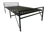Sahni portable furniture iron/metal folding bed frame for sleeping, guest (Black,6X2.5Ft)