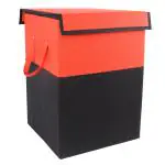 SHREY CREATION Non Woven Foldable Laundry Bag / Basket For Storage Cloth (Black Red)