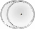 Vinod Stainless Steel Rajbhog Plate, Dinner Plate (Dia-33.5 cm, Pack of 2)