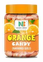 Nature's Bridge Orange Candy I Sweet and Juicy Santra Goli I Narangi Goli with Pack of 300 Gm Jar
