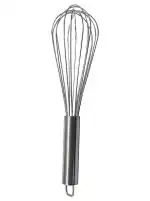 Kuber Industries Stainless Steel Balloon Shape Wire Whisk/Egg Beater for Blending, Whisking, Beating, Stirring, Cooking, Baking, 20cm (Silver)