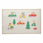 Luvlap White Rubber Multi Functional Baby Play Mat for Floor Cityscape 90 x60 cm