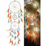 DULI Dream catcher with Lights Handmade Wall Hanging for Home Decoration