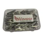 Winggi SoftGrip Stainless Steel Multipurpose Clips - 60 Pack with Free Storage Box