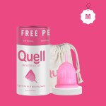 Quell Menstrual Cup - Comfort, Leak-proof, Reusable | Medium Size | Pink