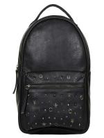 Sakwoods Black PU BackPack for Women, LB99BLK-SK