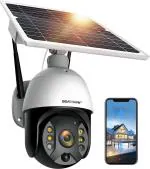 IBS Solar Power Wireless Security Camera with Night Vision and Video Recording