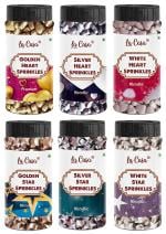 La Casa Metallic 6 In 1 Combo Star And Heart Shaped Sprinkles 100 Gm