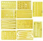 Traceease Multi,Pattern Jewelry Template For Rings Diamond Size & Weight Estimator Drafting Tools Stencils- Pack of 10 Pieces