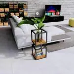 Ventuos Sofa Side End Table for Living Room | Cubical Shape Side Stool for Living Room | Outdoor | Office Furniture Corner Table.