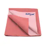 Bumtum Baby Dry Sheet Waterproof Fleece Reuseable (Baby Pink, Small Size, 50 * 70cm, Pack of 1)